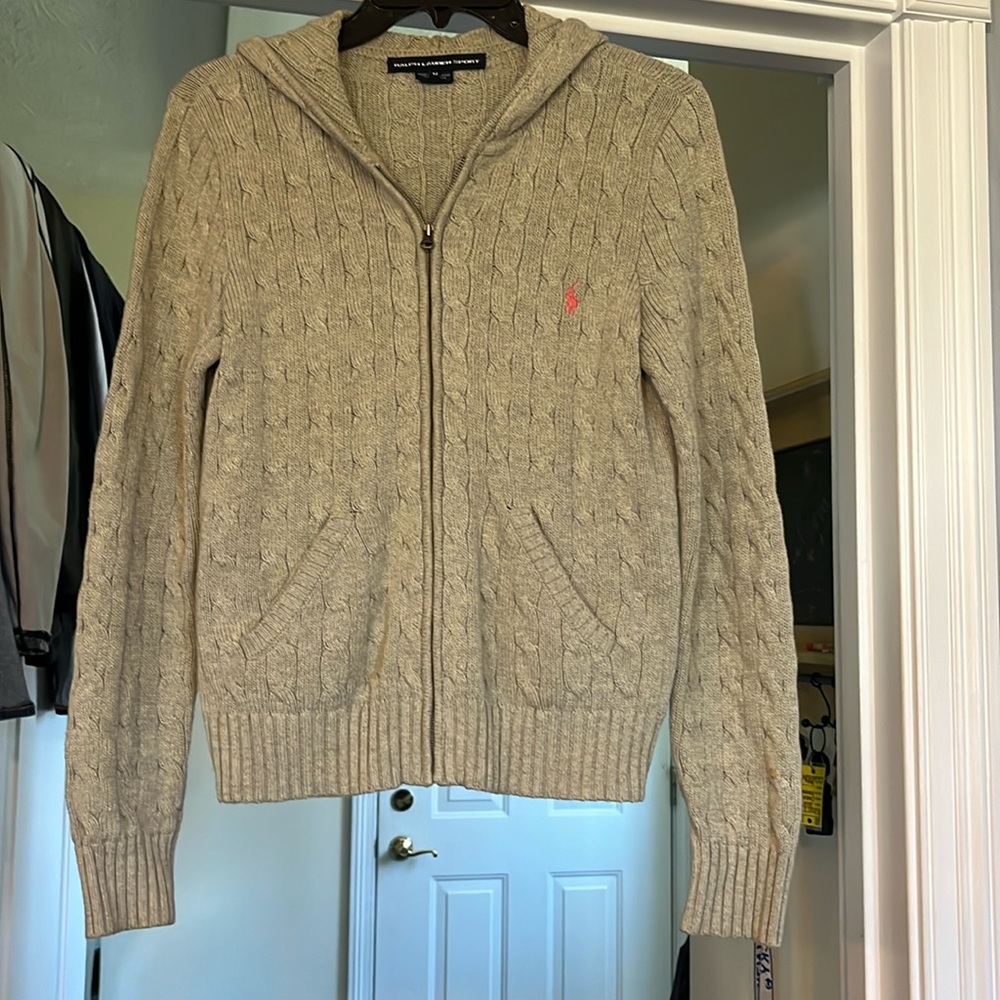 Polo Ralph Lauren sport front zip cardigan women’s medium.